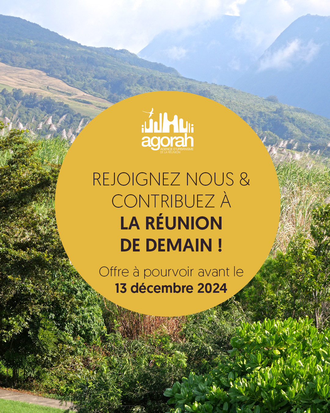 L’AGORAH recrute en CDI : son(sa) chef(fe) de projet en aménagement, responsable de l’Observatoire des Hauts